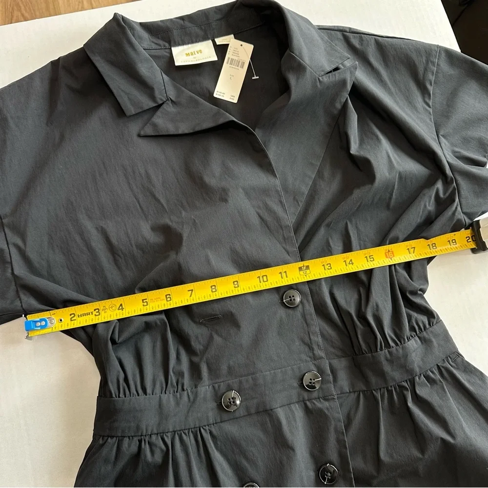 Maeve by Anthropologie Short-Sleeve Black Blazer Romper with Pockets NWT - Picture 10 of 14